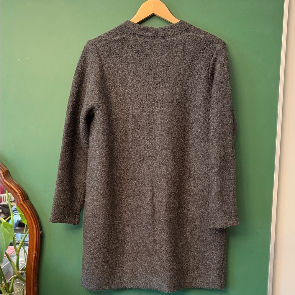J. Jill Grey Womens MP Duster Cardigan Pockets Boucle Layer Winter - Picture 7 of 7
